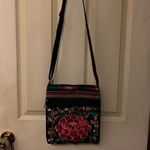 Embroidered Mexican style Cross-Body Purse